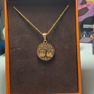 Collana personalizzata in acciaio incisa